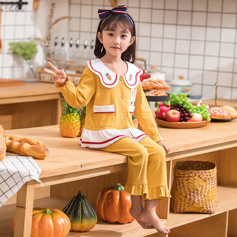 Children's Long-sleeved Girl Baby Two-piece Suit