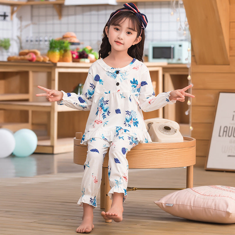 Children's Long-sleeved Girl Baby Two-piece Suit