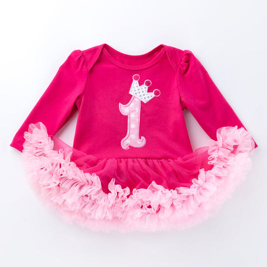 Birthday One-piece Dress For Baby Old Festive Romper Dress