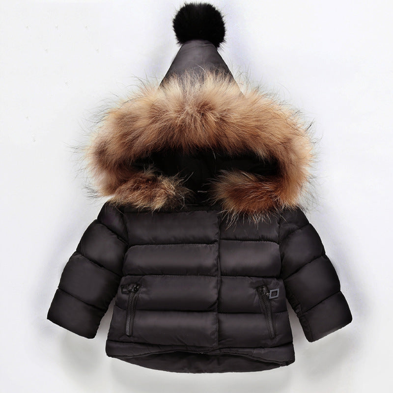 Baby girl's hand-stuffed Warm  coat