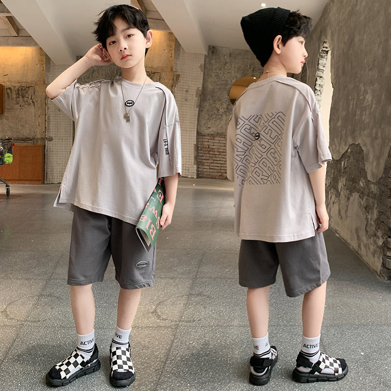 Two-piece Suit For Kids, Handsome And Fashionable Big Kids