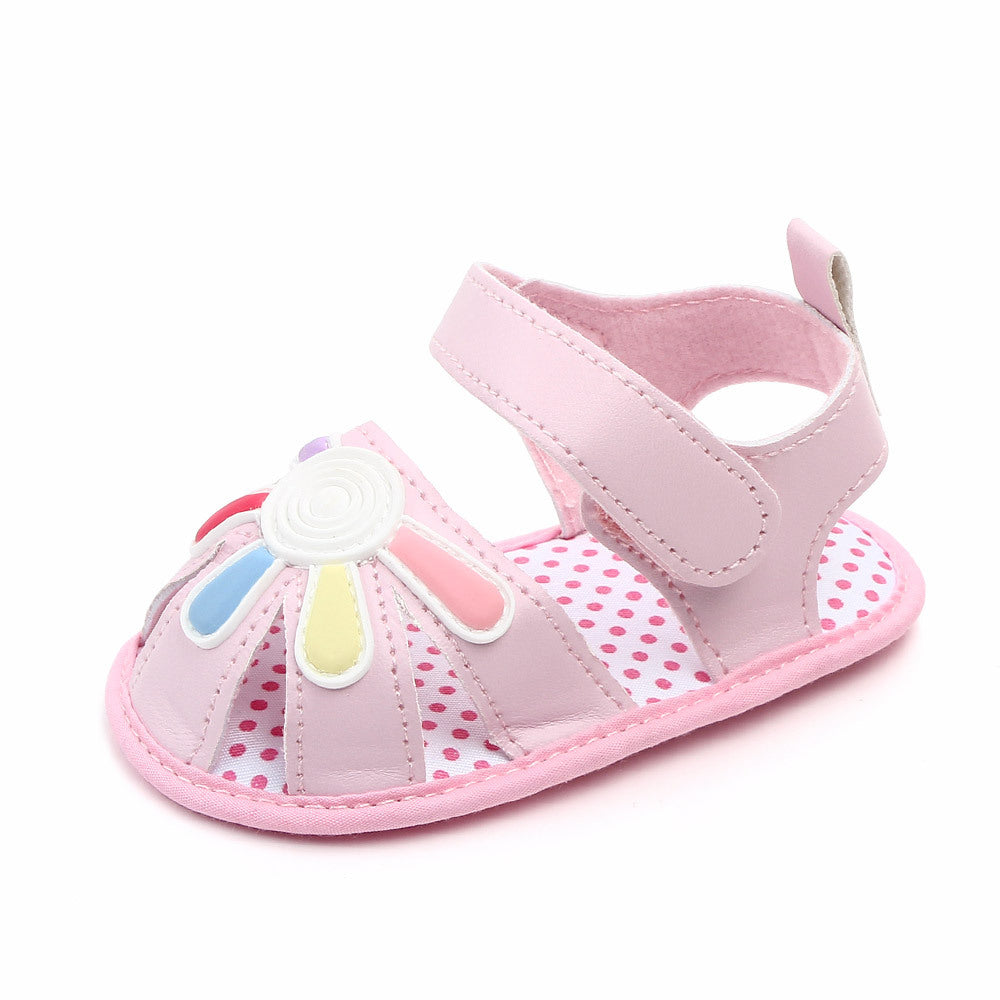 Little flower sandals soft sole non-slip toddler shoes