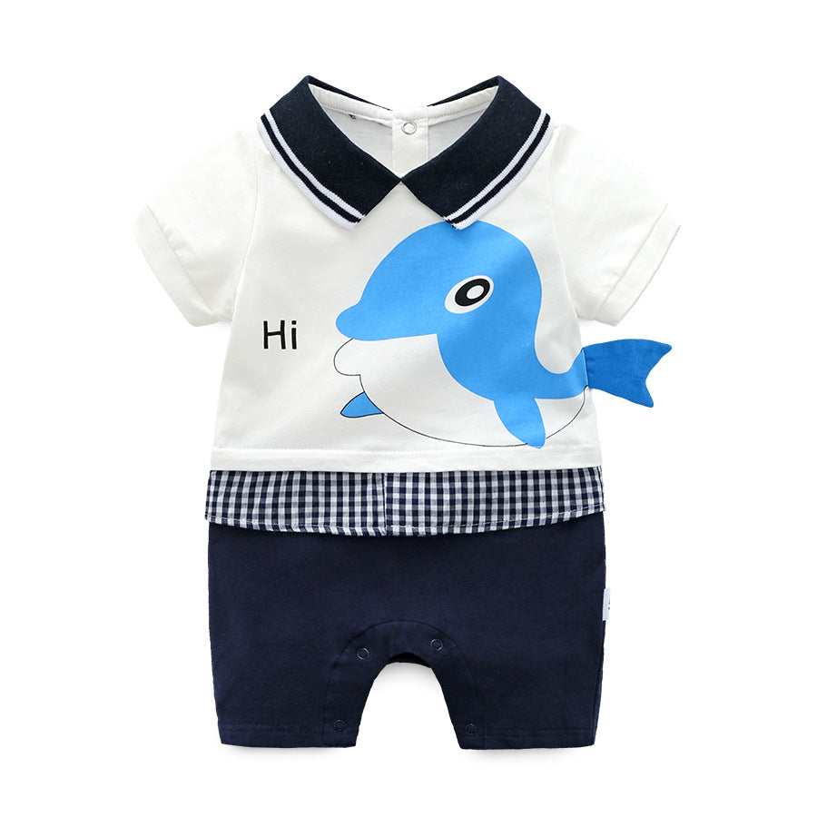 Baby whale romper