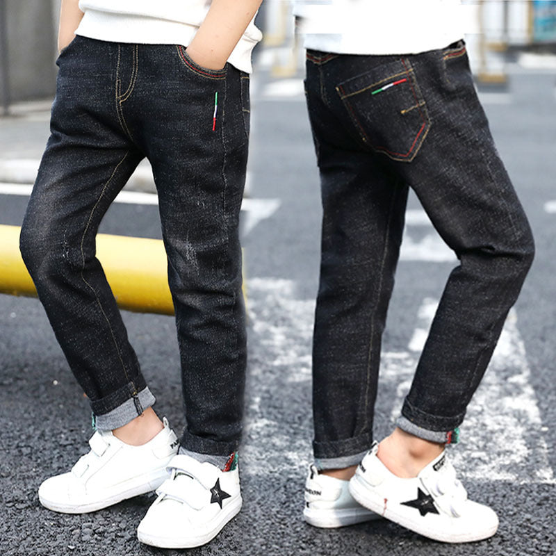 Boys denim trousers New style big children's Trouser.