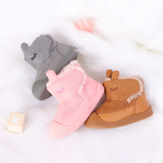 Children's Winter Non-slip Warm And Velvet Snow Boots