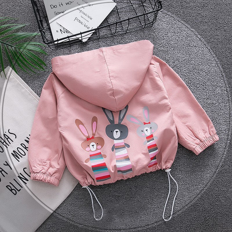 Children's clothing Girls jacket spring and autumn cute baby jacket Cartoon printed Rabbit