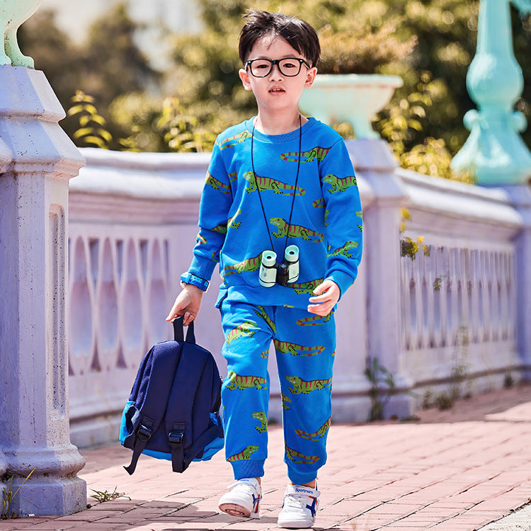 Children's Suit Cartoon Cute Long-sleeved Thick Suit Boy Girl