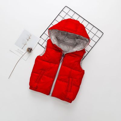 Children hooded vest autumn and winter