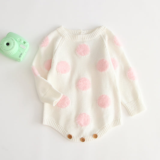 Baby flocking knitted sweater