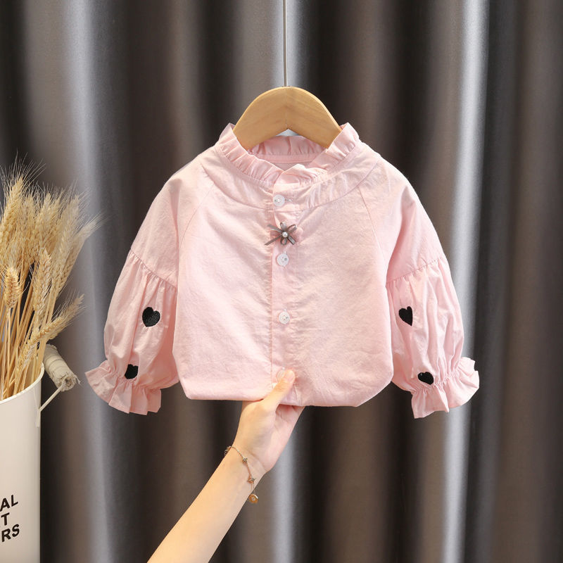 Girls Shirts Baby Print Long-sleeved  Doll Shirts Spring and Autumn Clothes Baby Girls