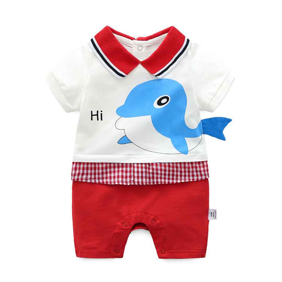 Baby whale romper