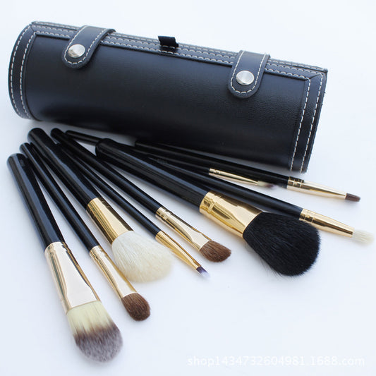 8Pcs Makeup brush set With Barrel Bag