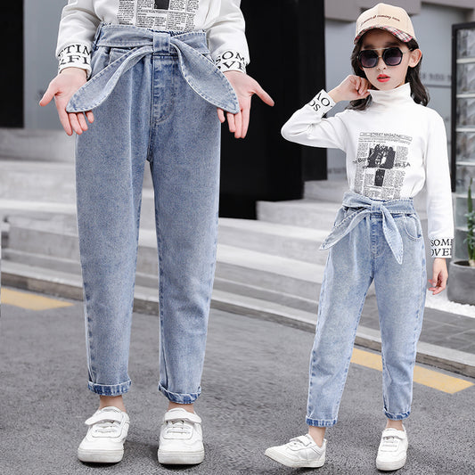 Girls Children's jeans Middle Waist