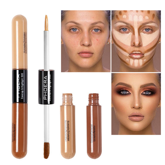 Eurobeauty Double HighQuality Full Coverage Head Lightening Liquid Concealer Foundation