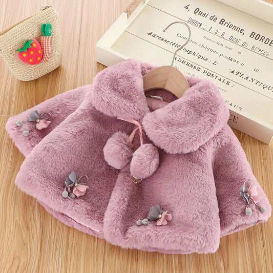 Children's Clothing Warm Sweet And Cute Short Cloak