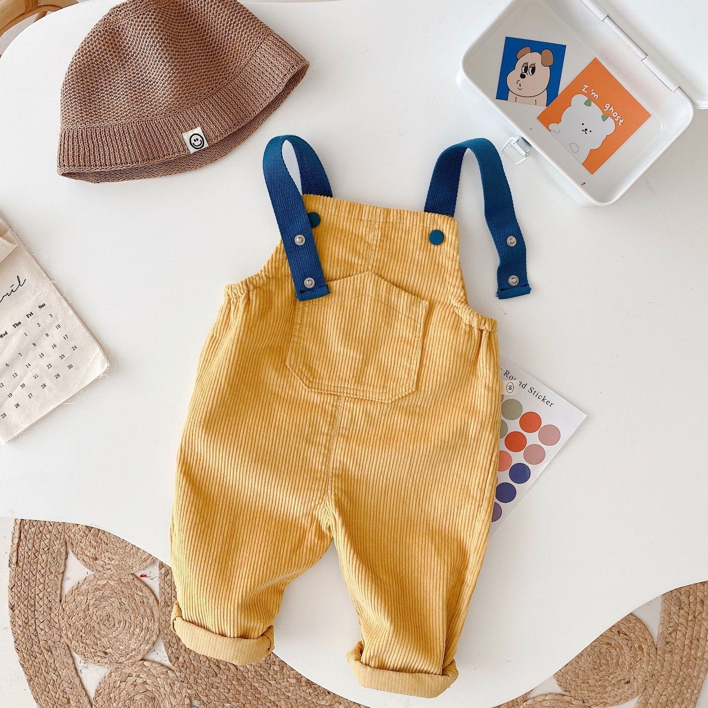 Korean Style  Baby Boy Girl Corduroy Jumpsuit