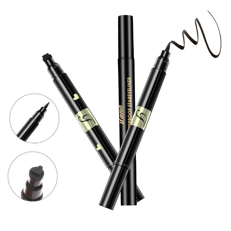 Double-headed seal eyeliner 5-pointed star, heart, moon