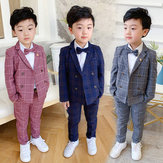 Children's Suit Jacket Pants Bow Tie 3-piece Set