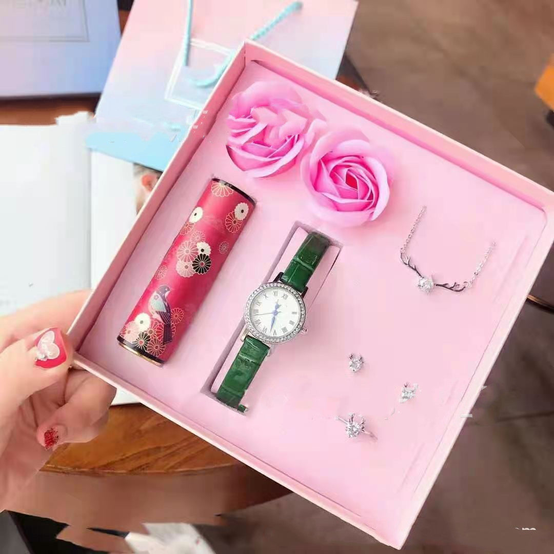 Life Has You Chinese Style Lipstick Beauty Quartz Calendar Watch