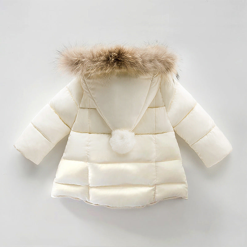 Baby girl's hand-stuffed Warm  coat