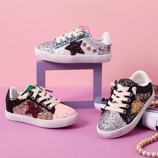 Children's Sequined Star Shoes Princess Children's Sneakers