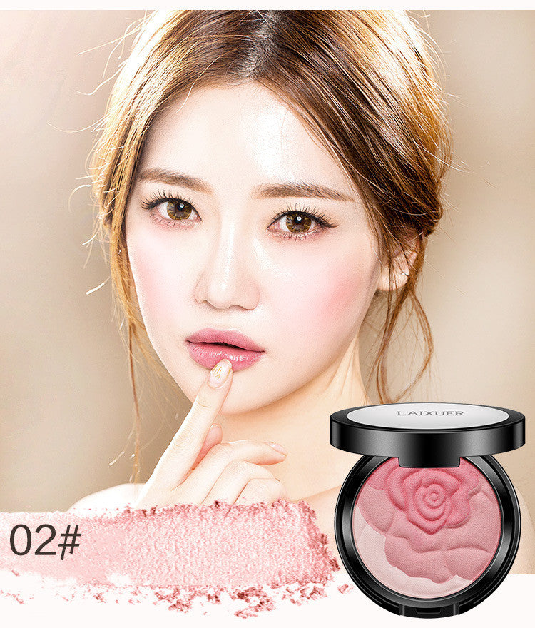 Rose Love Mixed Color Rouge Three-dimensional Facial Repair Natural Blush