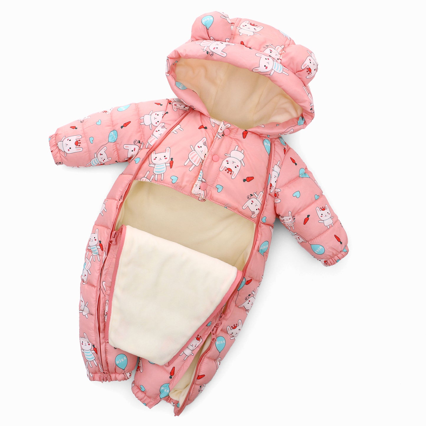 Winter Thickened Plus Velvet Children's One-Piece Baby Boy Girl