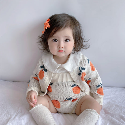 Baby Clothes Suit Baby Romper Long Sleeve Winter Knitted