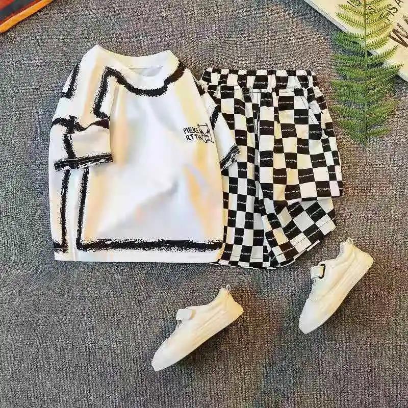 Boys Clothes Short Sleeve Shorts Thin Fashionable Suit