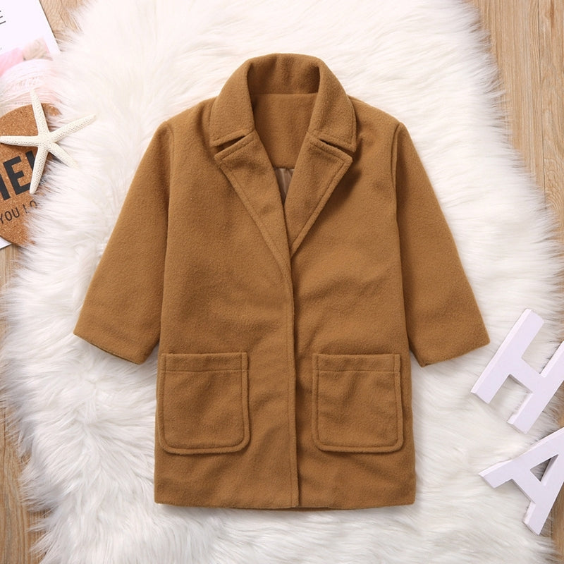 Children's woolen coat Girls Warm