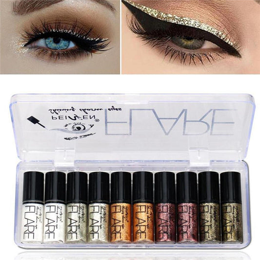 5 Shades Glitter Professional Waterproof shine eyeliner, eyeshadow.