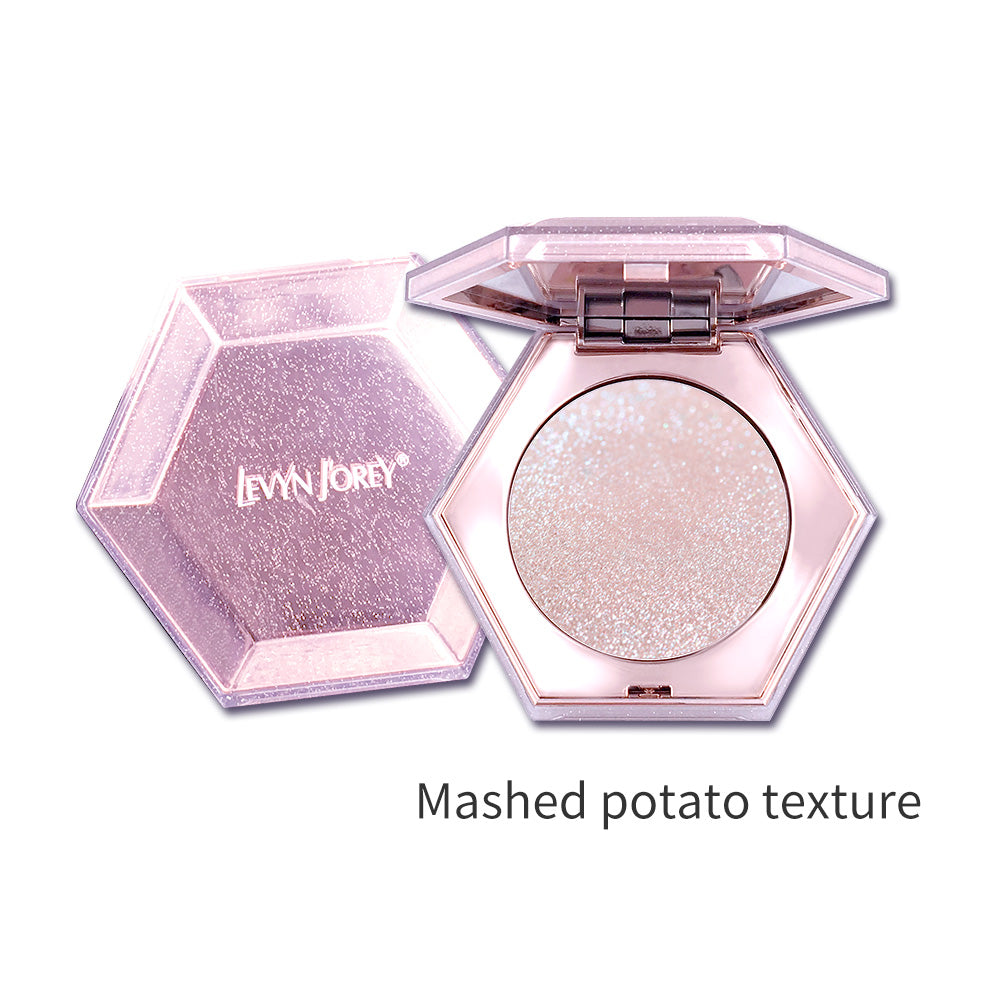 Hexagonal Blush Highlighter Empty Box Can Be Sleeved Shell