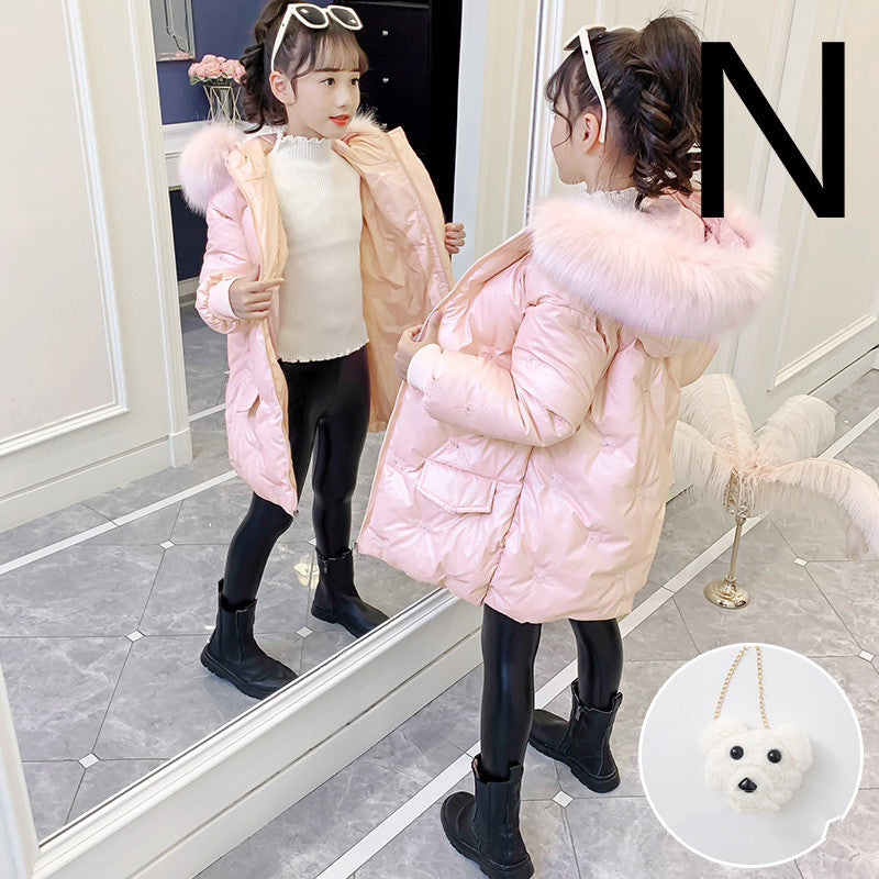 Children's Mid-length Padded Down Jacket