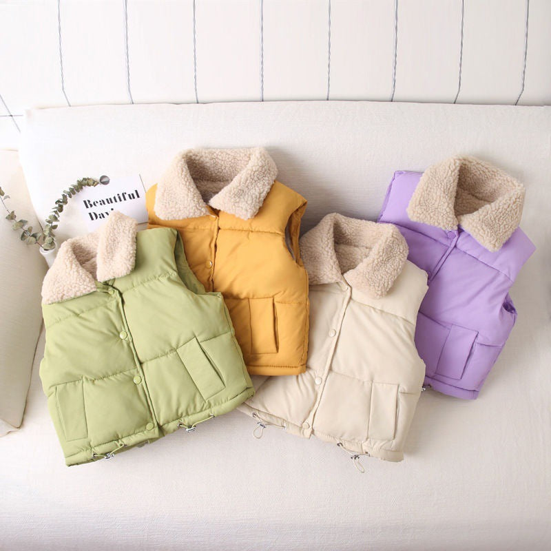 Lambskin Children's Padded Vest Jacket