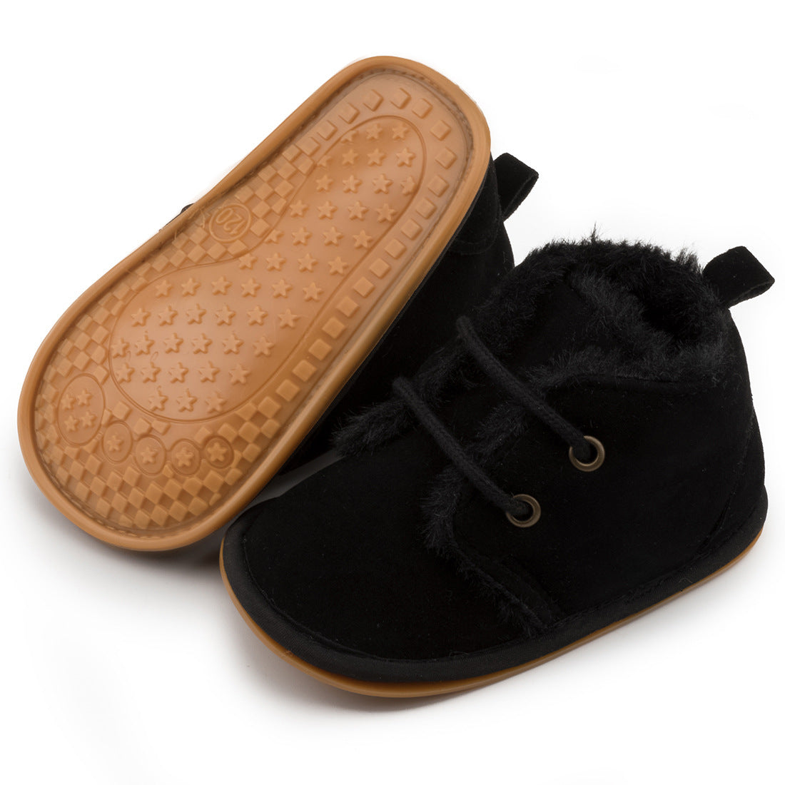 Warm And Velvet Baby Rubber-soled Non-slip Toddler Shoes