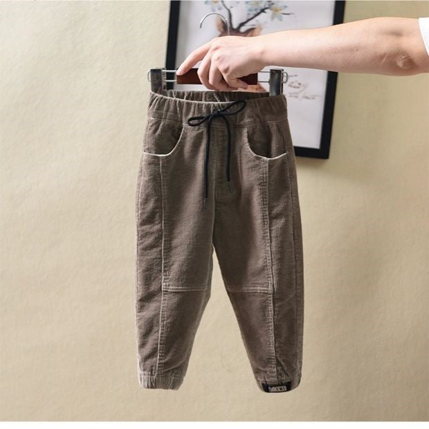 Boys Children's Handsome Corduroy Casual Pants Winter Clothes