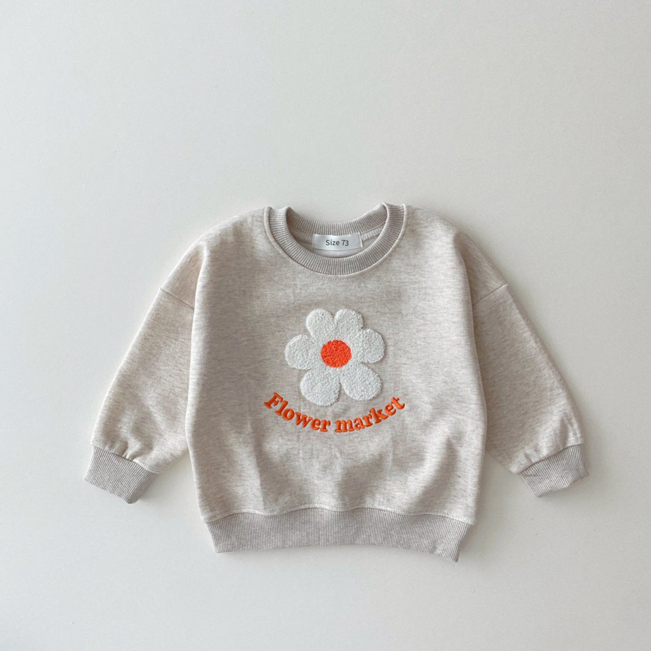 Children's Flower Letter Sweater Suit