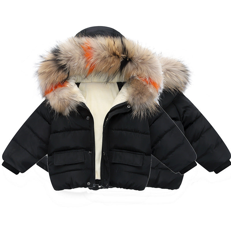 Baby girl's hand-stuffed Warm  coat