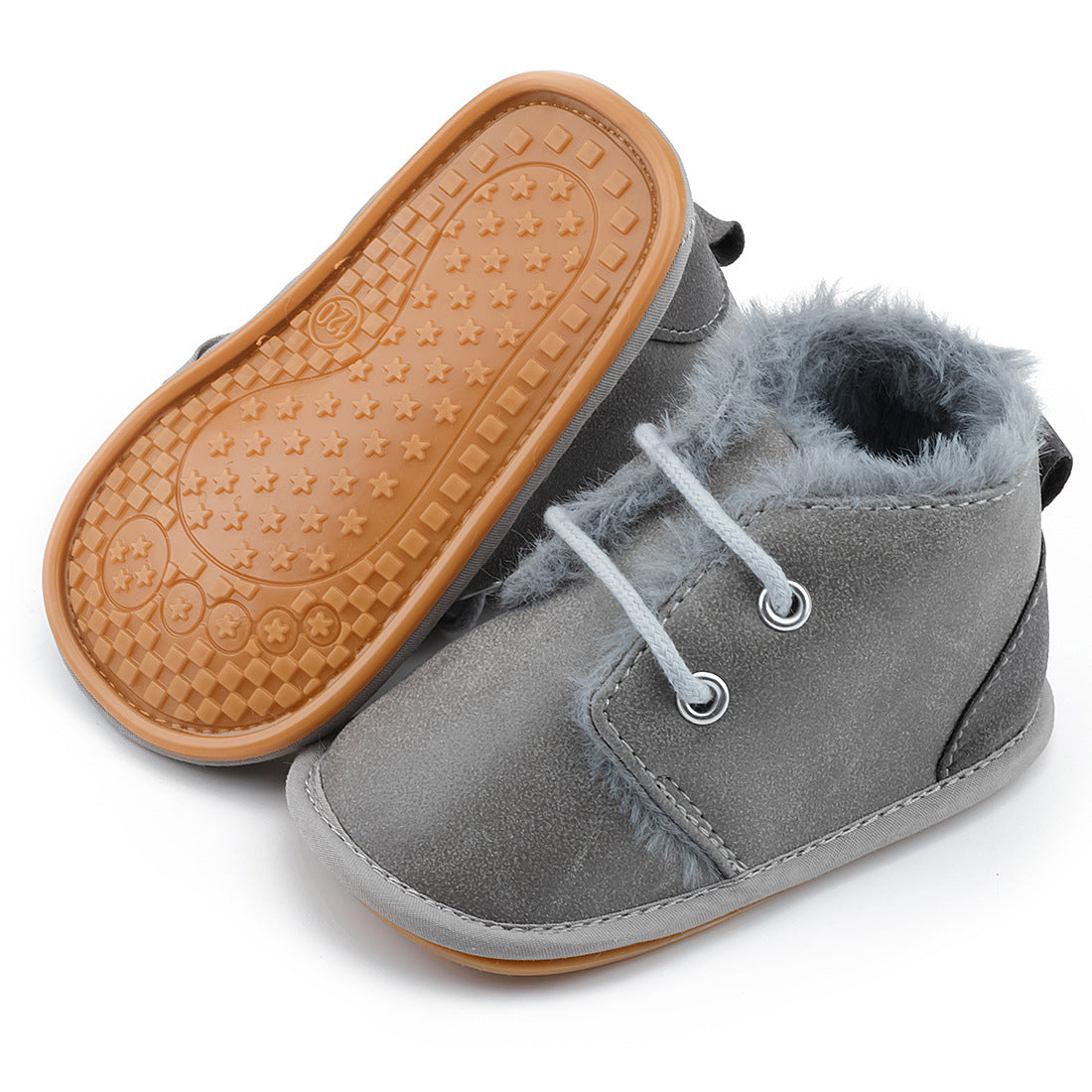 Warm And Velvet Baby Rubber-soled Non-slip Toddler Shoes