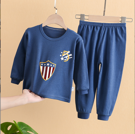 Children's Boy Girl Cartoon Cute Print Home Service Pajamas Set