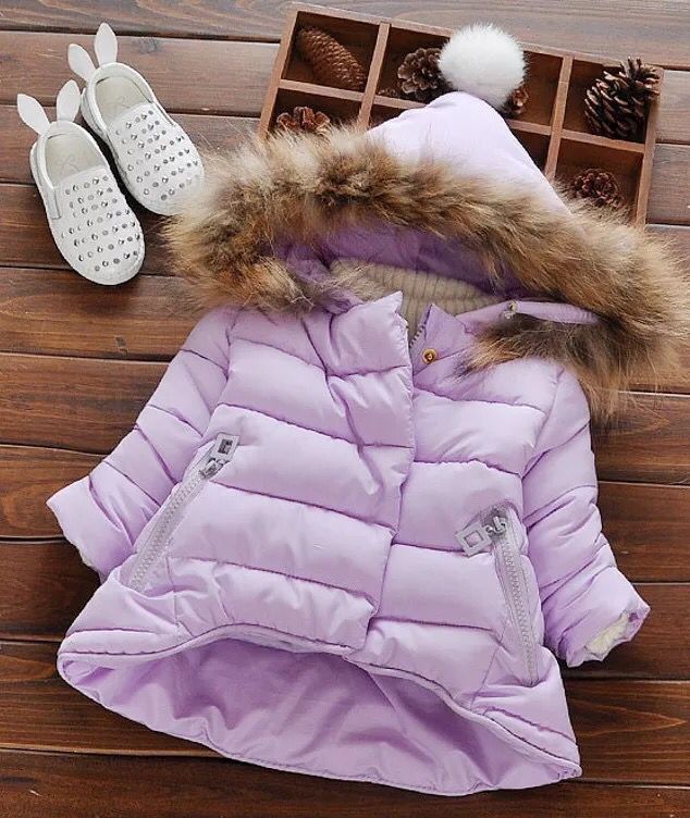 Baby girl's hand-stuffed Warm  coat