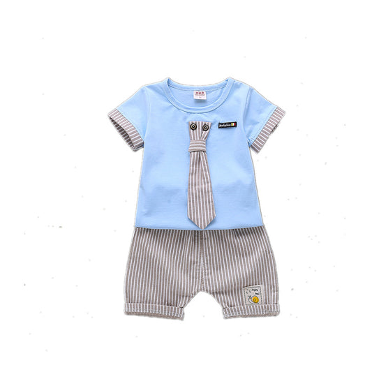 Children's Korean Summer Short-sleeved Two-piece Suit