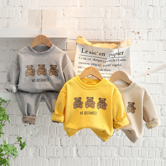 Children's Hoodie Two-piece Boy's Suit Small And Medium-sized Virgin Baby Suit