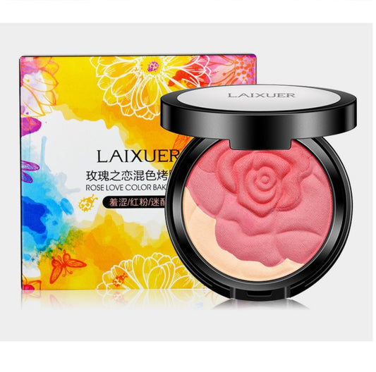 Rose Love Mixed Color Rouge Three-dimensional Facial Repair Natural Blush