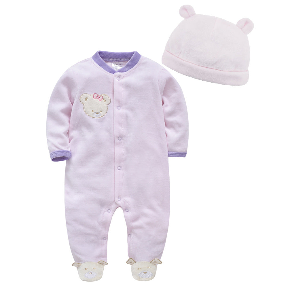 Baby Coveralls Velvet Romper Inside And Outside Winter Boy Girl