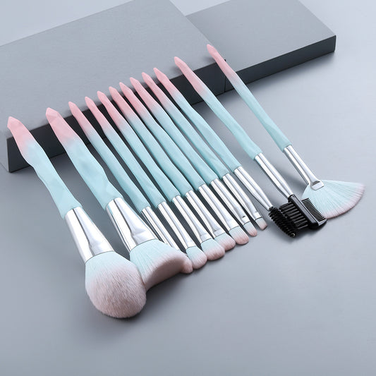 Professional Diamond handle makeup brush 15 Pcs Set