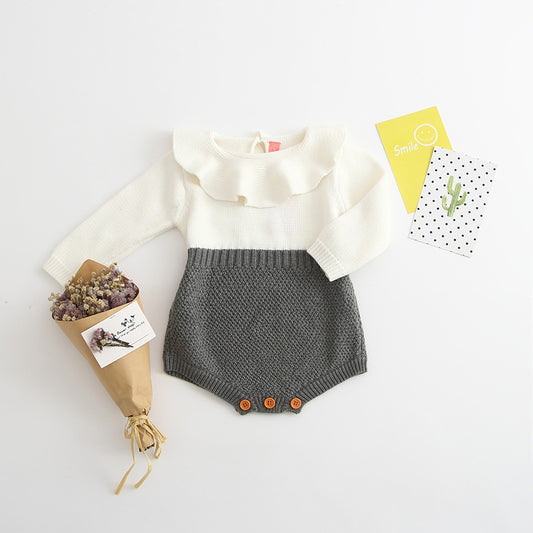 Girls' baby Knitted wool Jumpsuit Romper