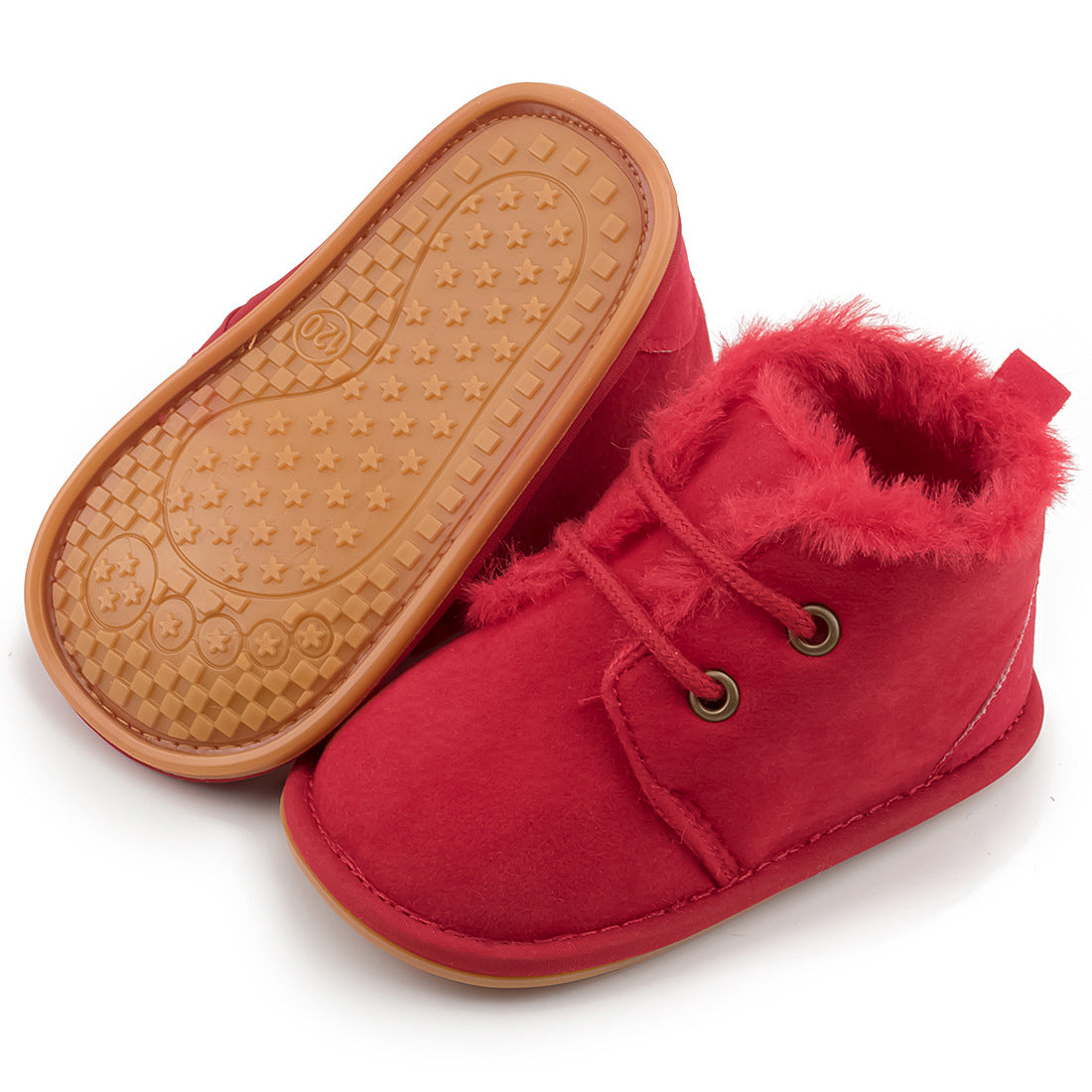 Warm And Velvet Baby Rubber-soled Non-slip Toddler Shoes