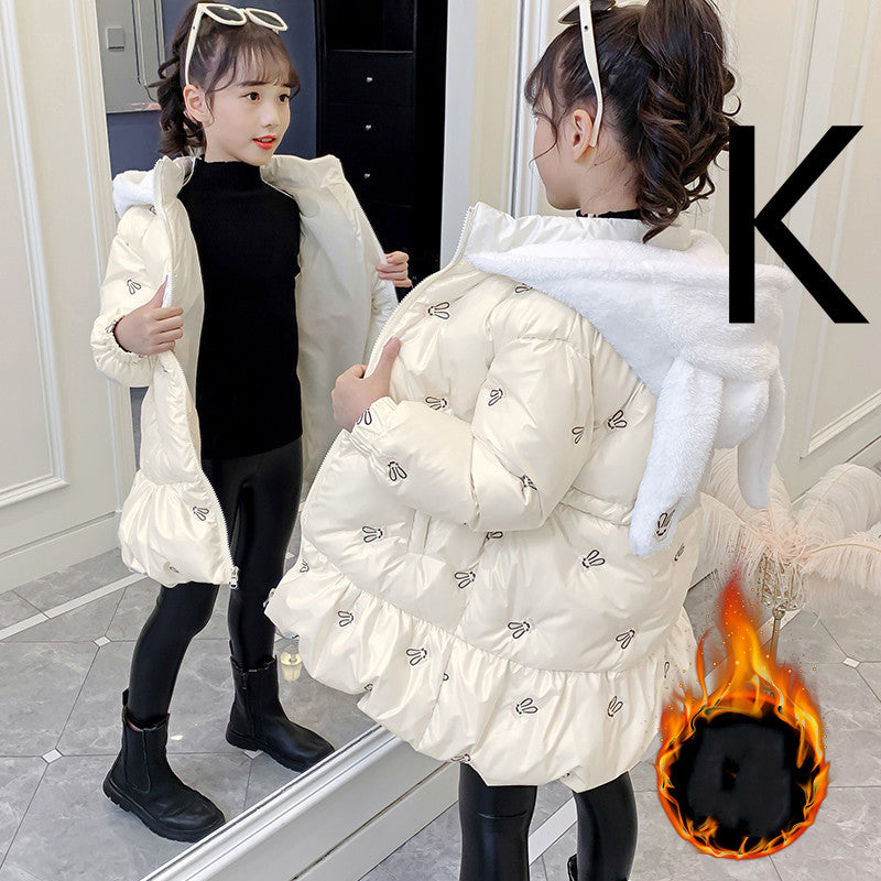 Children's Mid-length Padded Down Jacket