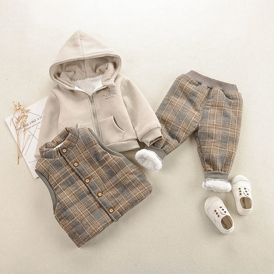 Boys Winter Three Piece Suit Is Fashionable And Versatile Winter Suit